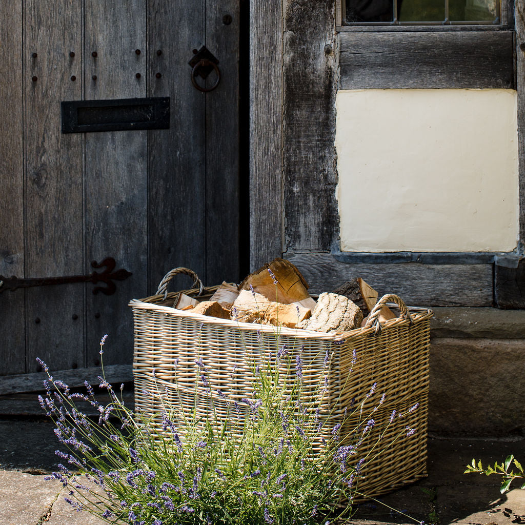 Antique Wash Wicker Rectangular Log Basket - Set of 3 – Arthur Cameron ...