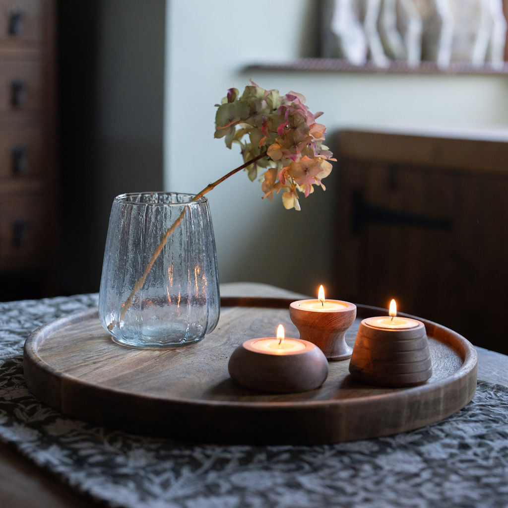 Tabby, Brown Ribbed Short Glass Vase – Arthur Cameron Trade
